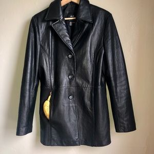 90s leather matrix jacket size M
